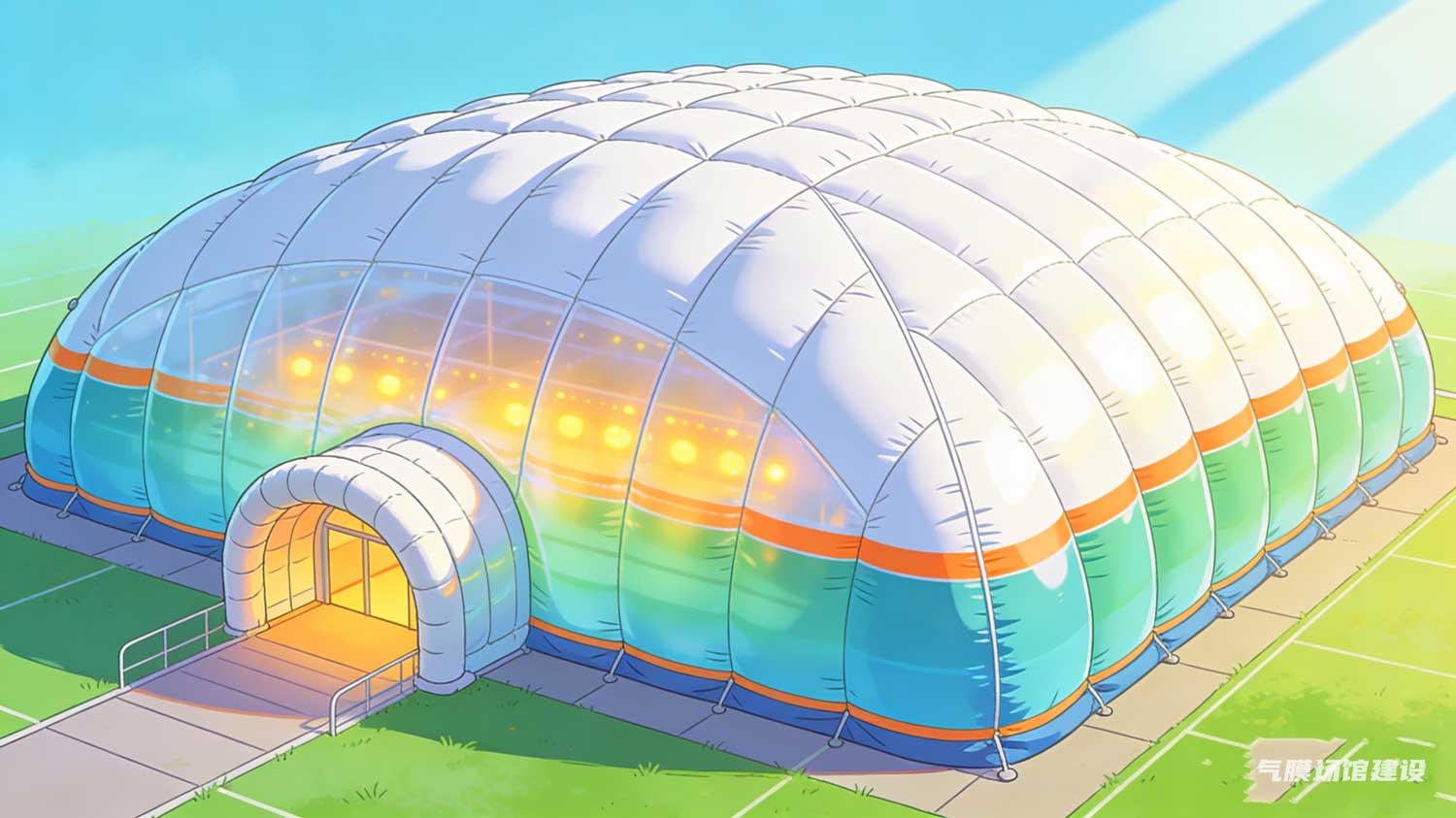充气膜体育馆 充气膜体育馆生产厂家 充气膜结构体育场馆 造价分析 建设成本因素
