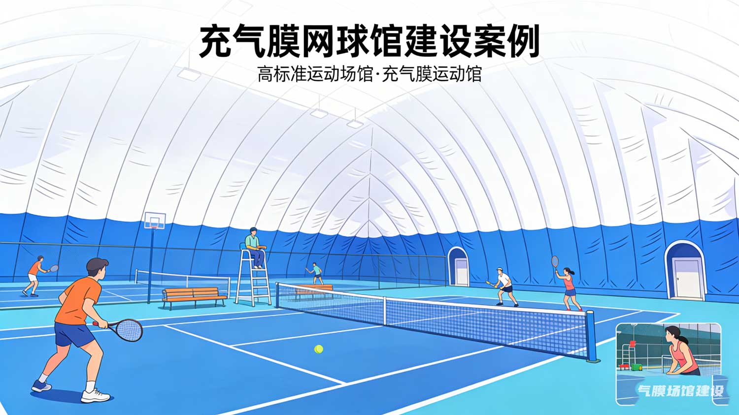 充气膜网球馆 建设案例