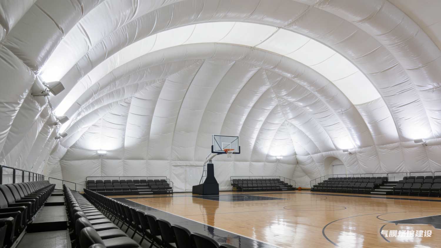 气模场馆 气模篮球馆 气模游泳馆 气模馆结构形式 气模结构建筑内外压强差
