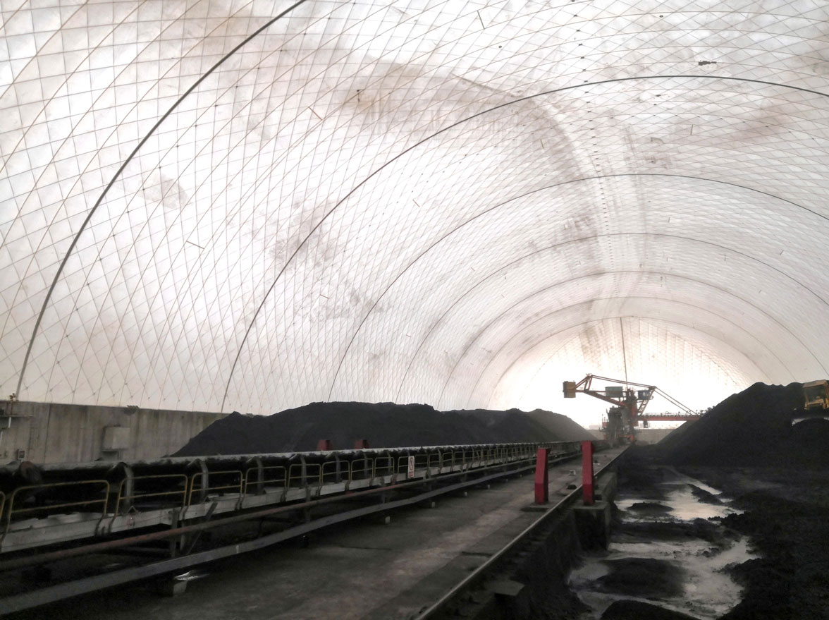 气膜煤棚原理 工地气膜棚防尘 气膜棚结构特点 气膜仓库原理 气膜棚的原理