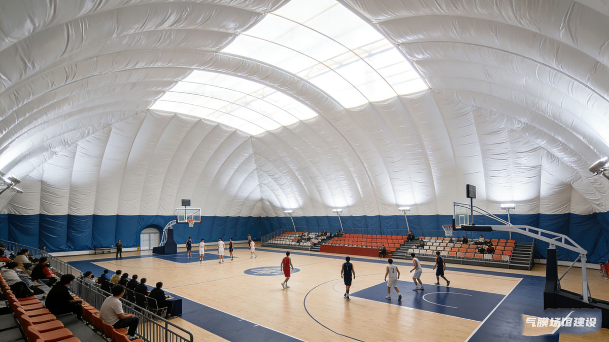 气膜体育馆充的什么气体 气膜体育馆内部压力 气膜体育馆充气膜构造 传统气膜体育馆